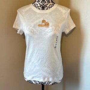 Old Navy Halloween Shirt Girls Size L Orange Pumpkins